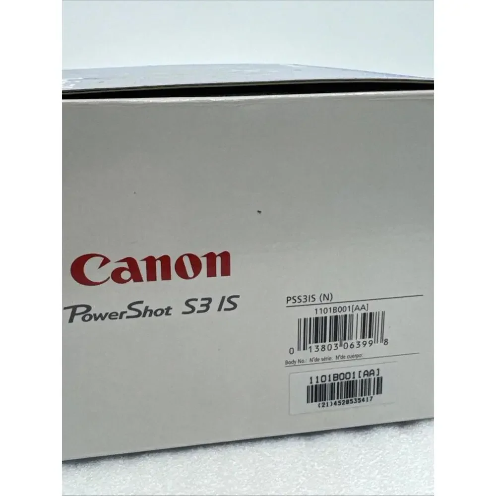 Canon PowerShot S3IS 6.0MP 12x Zoom Flip Screen Digital Camera W/Box & Software